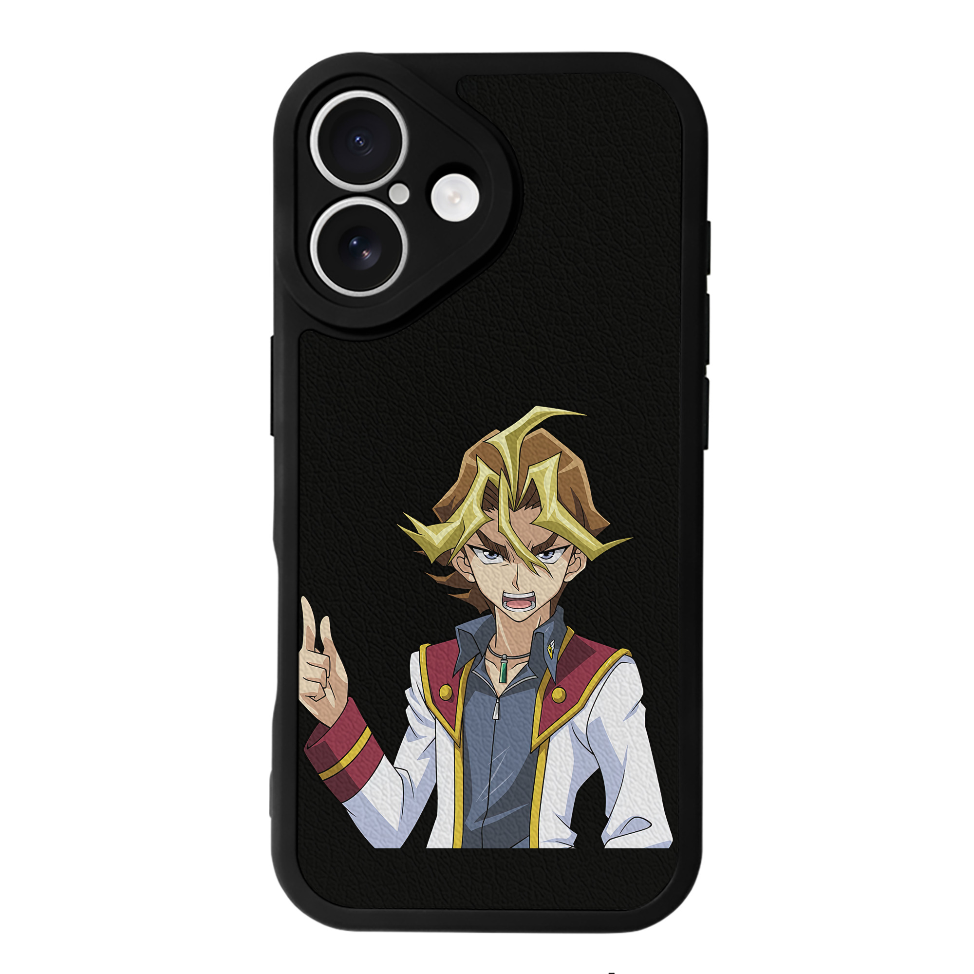 （画像用） 遊☆戯☆王 Yu-Gi-Oh! 【iPhone 16シリーズ対応】シリコンスマホケース（レザー調） 材質：シリコン